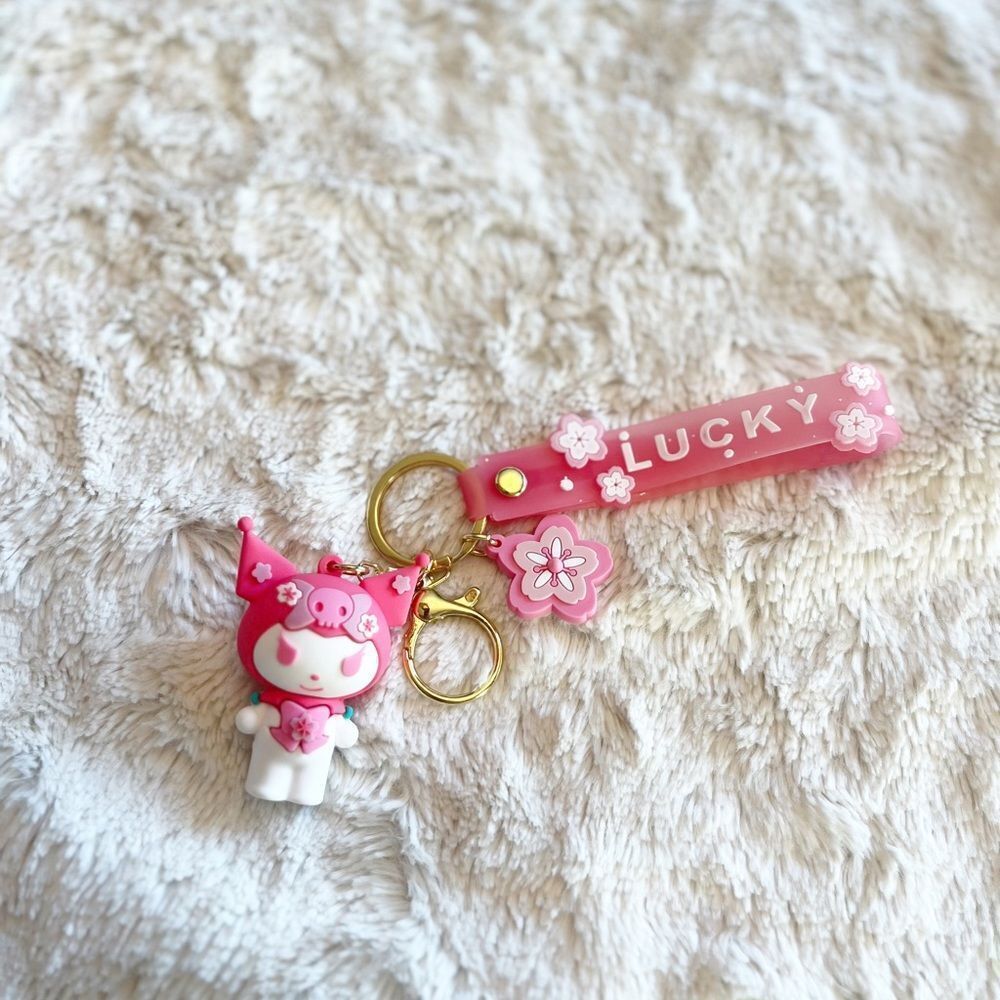 Sanrio My Melody Pink Keychain Bag Accessory Wristlet